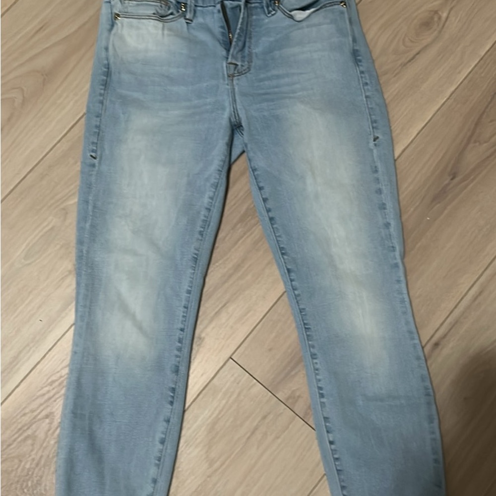 Good American Light Blue Straight Leg Jeans
